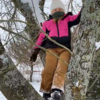 Emri Nel Rosson enjoyed climbing and playing in the snow! Photo submitted by Sabrina Rosson